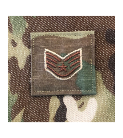 Air Force 7 Color OCP Rank with hook - Staff Sergeant (SSgt/E5) - 2 pack