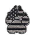 American Flag Black/Grey K-9 / K9 Paw
