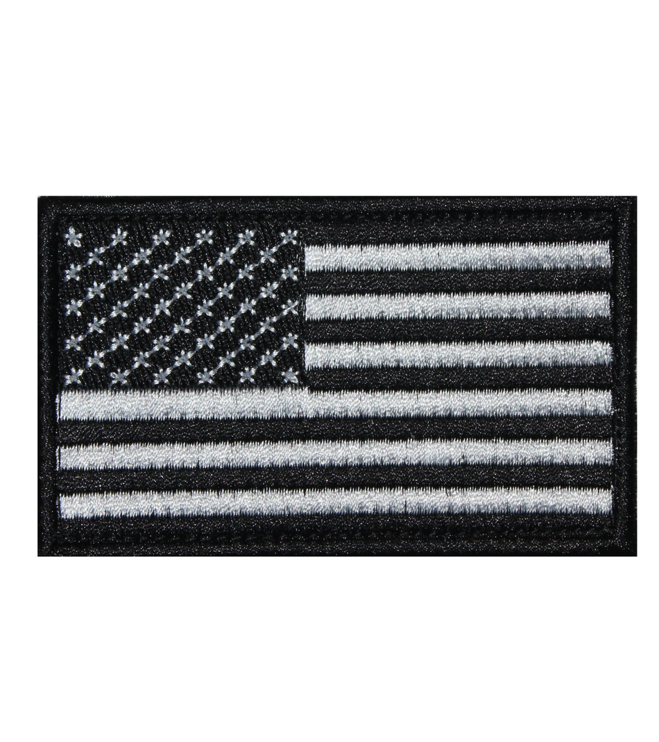 American Flag Black Patch