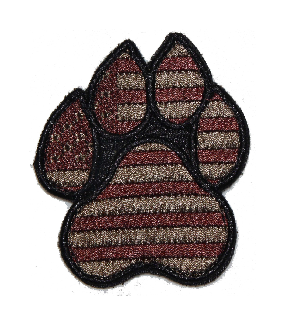 American Flag Brown K-9 / K9 Paw