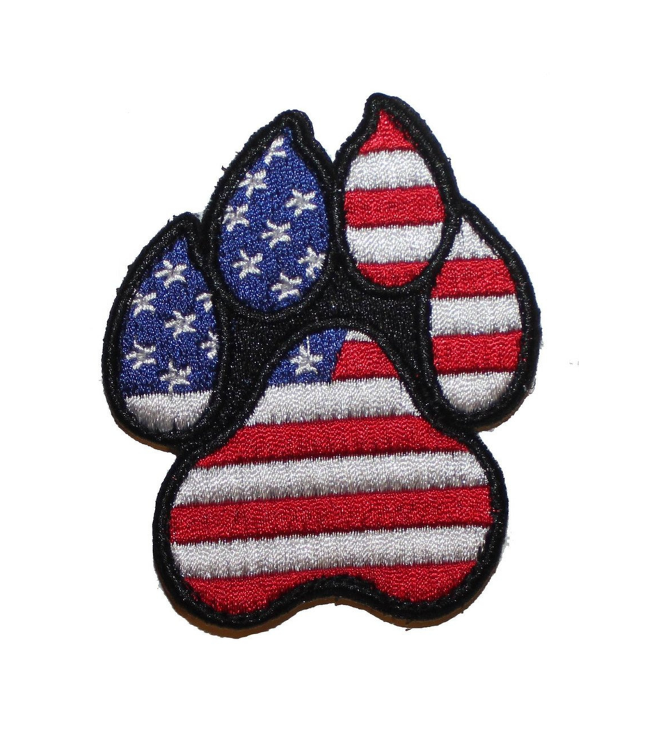 American Flag K-9 / K9 Paw - Small
