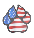 American Flag Paw Sticker