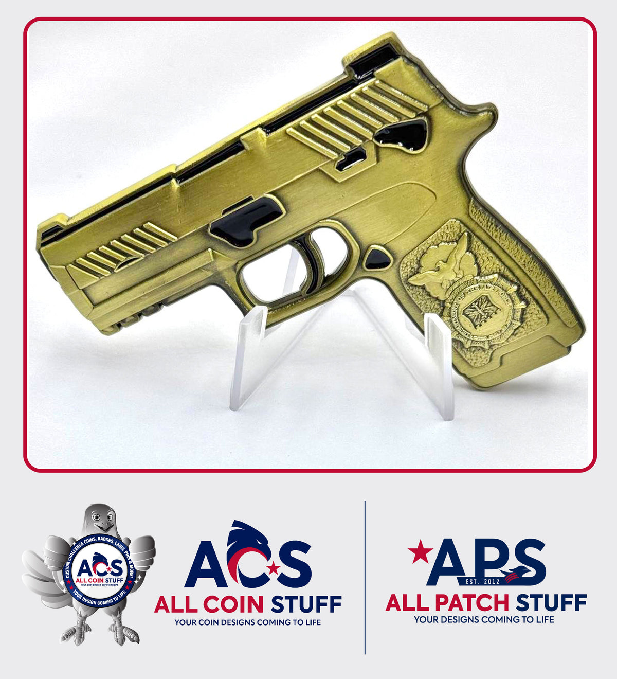 Custom Security Forces M18 Defender Challenge Coin - alternate view
