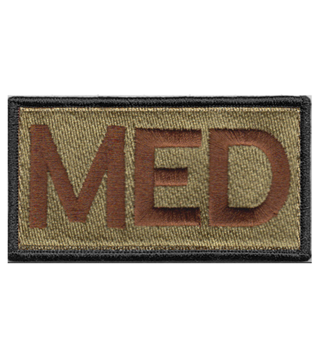 Black Border MED (MEDICAL) Shoulder Multicam/OCP Patch