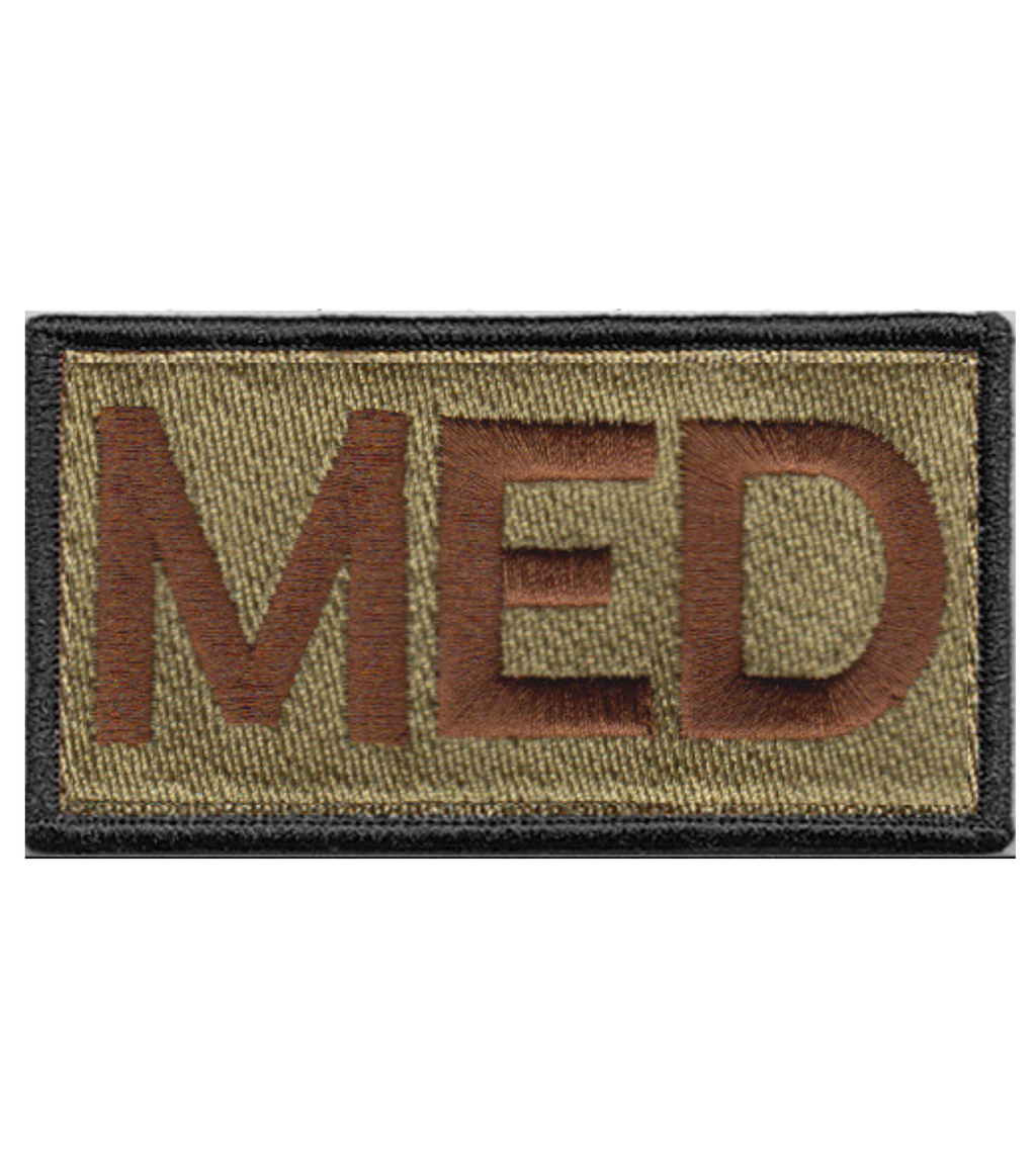 Black Border MED (MEDICAL) Shoulder Multicam/OCP Patch - 2 Pack