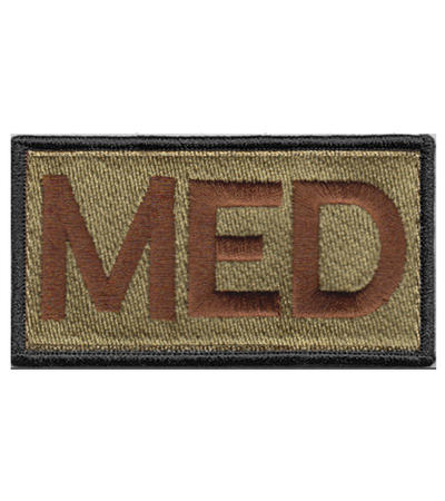Black Border MED (MEDICAL) Shoulder Multicam/OCP Patch - 2 Pack