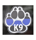 Black Paw with Blue Line -  Sticker