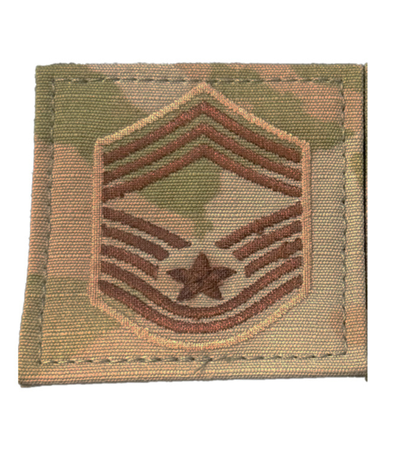 Custom Air Force 3 Color OCP Enlarged Rank with hook - Chief Master Sergeant (CMSgt/E9)