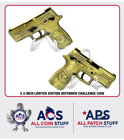 Custom Security Forces M18 Defender Challenge Coin