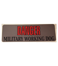 Danger Military Working Dog Sticker -Grey