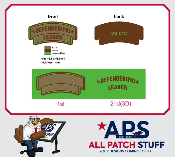 Defenderific Leader PVC Patch – ALL Patch Stuff