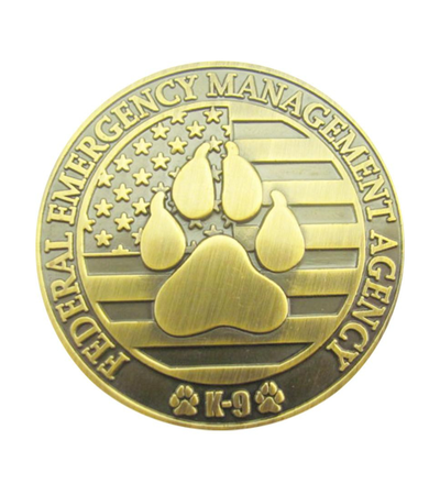 FEMA K-9 / K9 Challenge Coin - Department of Homeland Security
