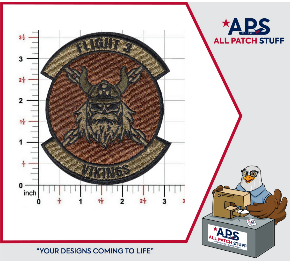 Flight 3 Vikings Patch