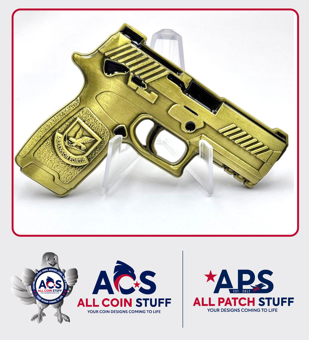 Custom Security Forces M18 Defender Challenge Coin - alternate view