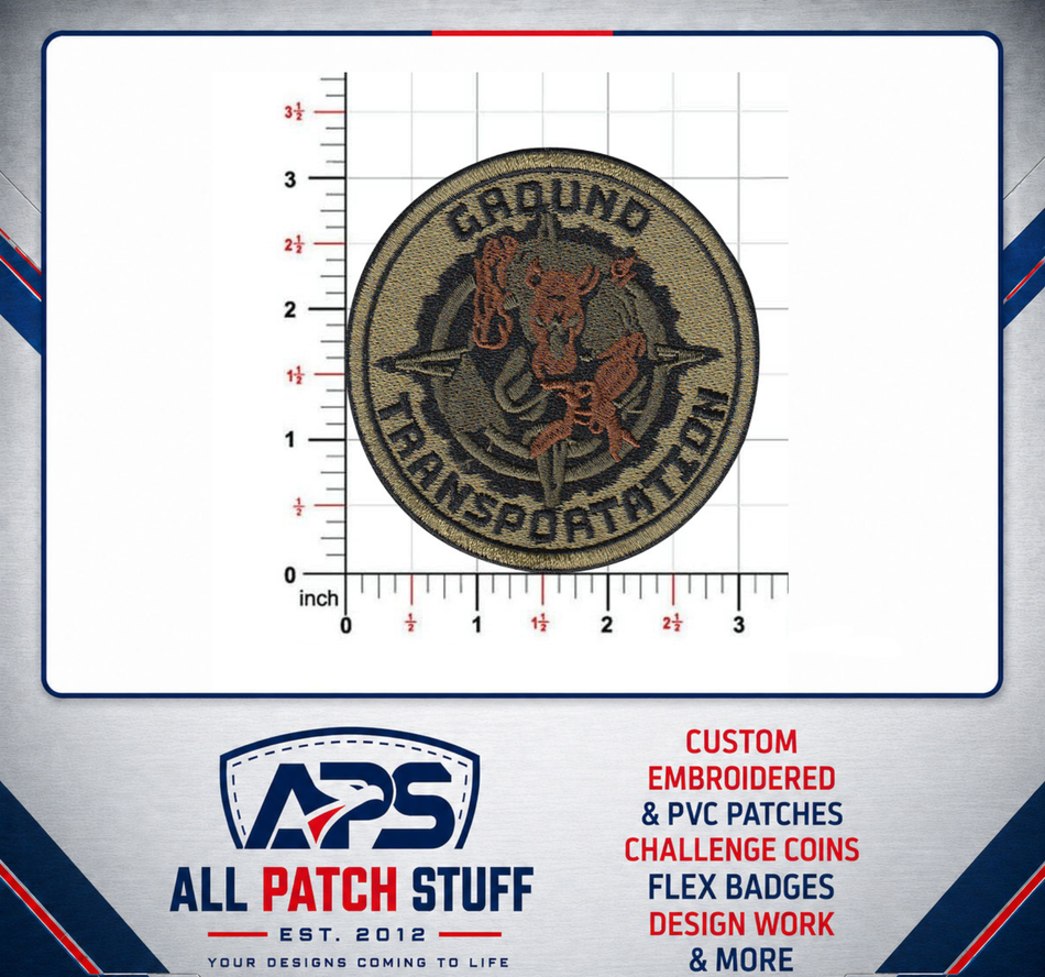 Ground Transportation Custom Embroidered Patch