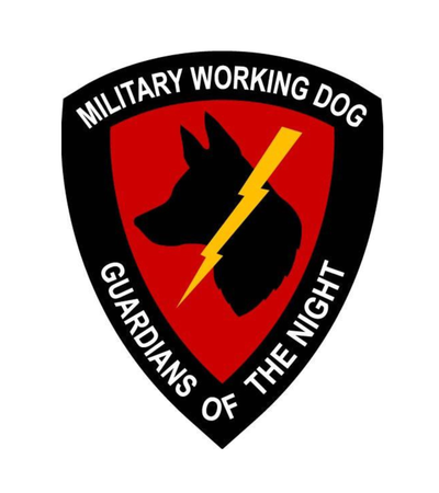 Guardians of the Night (GOTN) - Military Working Dog Sticker (Red)