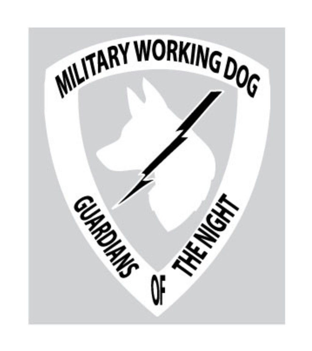 Guardians of the Night (GOTN) - Military Working Dog Sticker (White)
