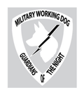Guardians of the Night (GOTN) - Military Working Dog Sticker (White)