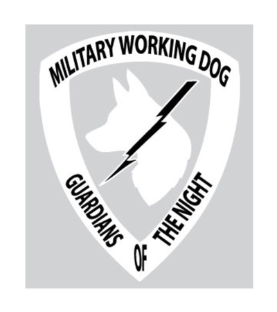 Guardians of the Night (GOTN) - Military Working Dog Sticker (White)