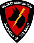 Guardians of the Night (GOTN) - Military Working Dog Sticker (Red)