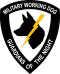 Guardians of the Night (GOTN) - Military Working Dog Sticker (Black)