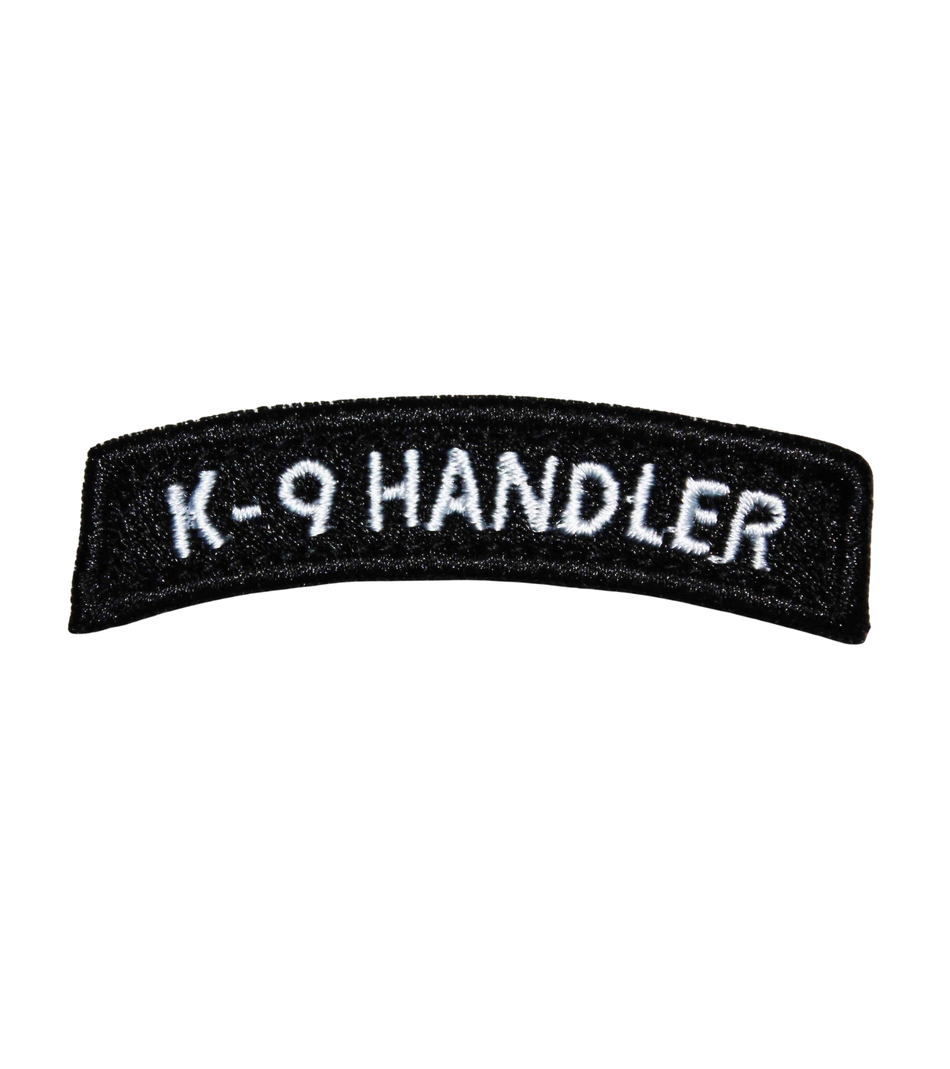 K-9 / K9 Handler Tab Black Patch - 2 Pack