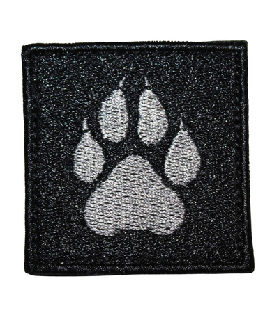 K-9 / K9 Square  Paw Black Patch