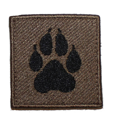 K-9 / K9 Square Paw Brown Patch