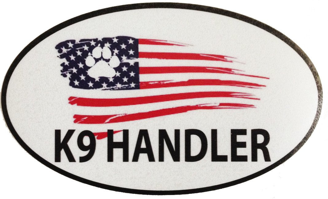 K-9 / K9 Handler - Dark US Flag Sticker - alternate view