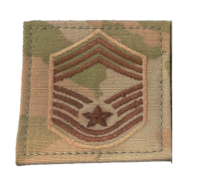Custom Air Force 3 Color OCP Enlarged Rank with hook - Chief Master Sergeant (CMSgt/E9)
