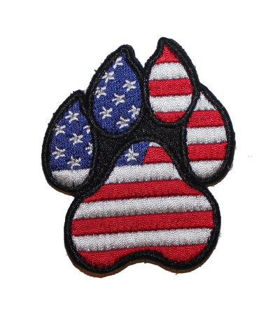 Large American Flag Paw Patch