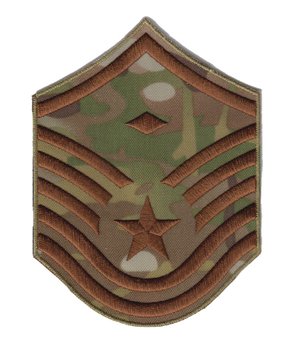 Large First Sgt Master Sergeant (1SGT) USAF OCP Rank Patch