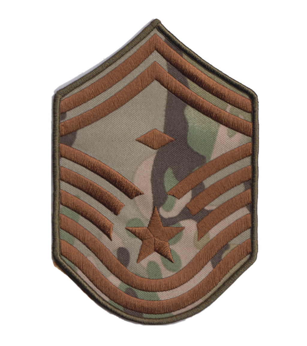 Large First Sgt Senior Master Sergeant (1SGT) USAF OCP Rank Patch