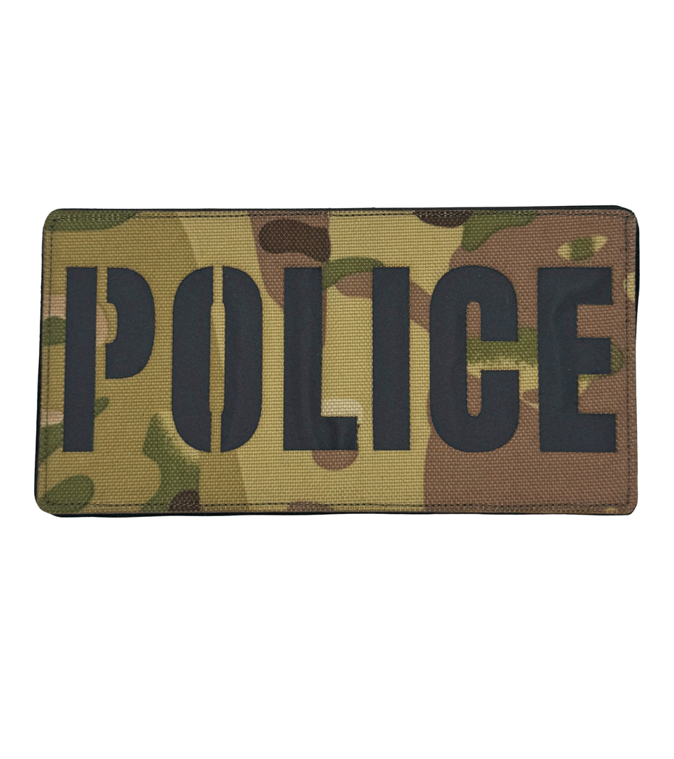 Large Police Multicam OCP Patch 6" x 3" -  Reflective Black