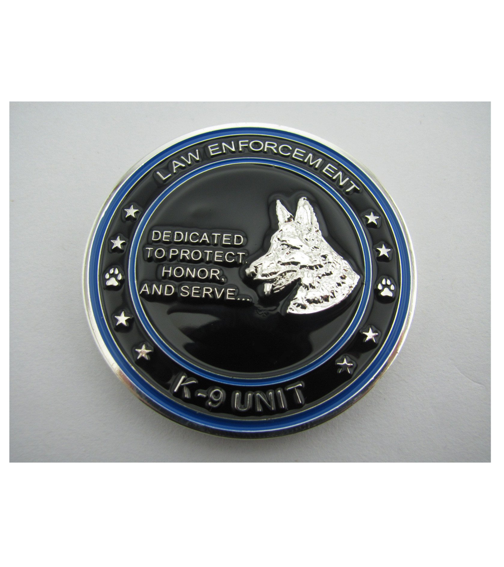 Law Enforcement - Blue/Black K-9 / K9 Unit Challenge Coin