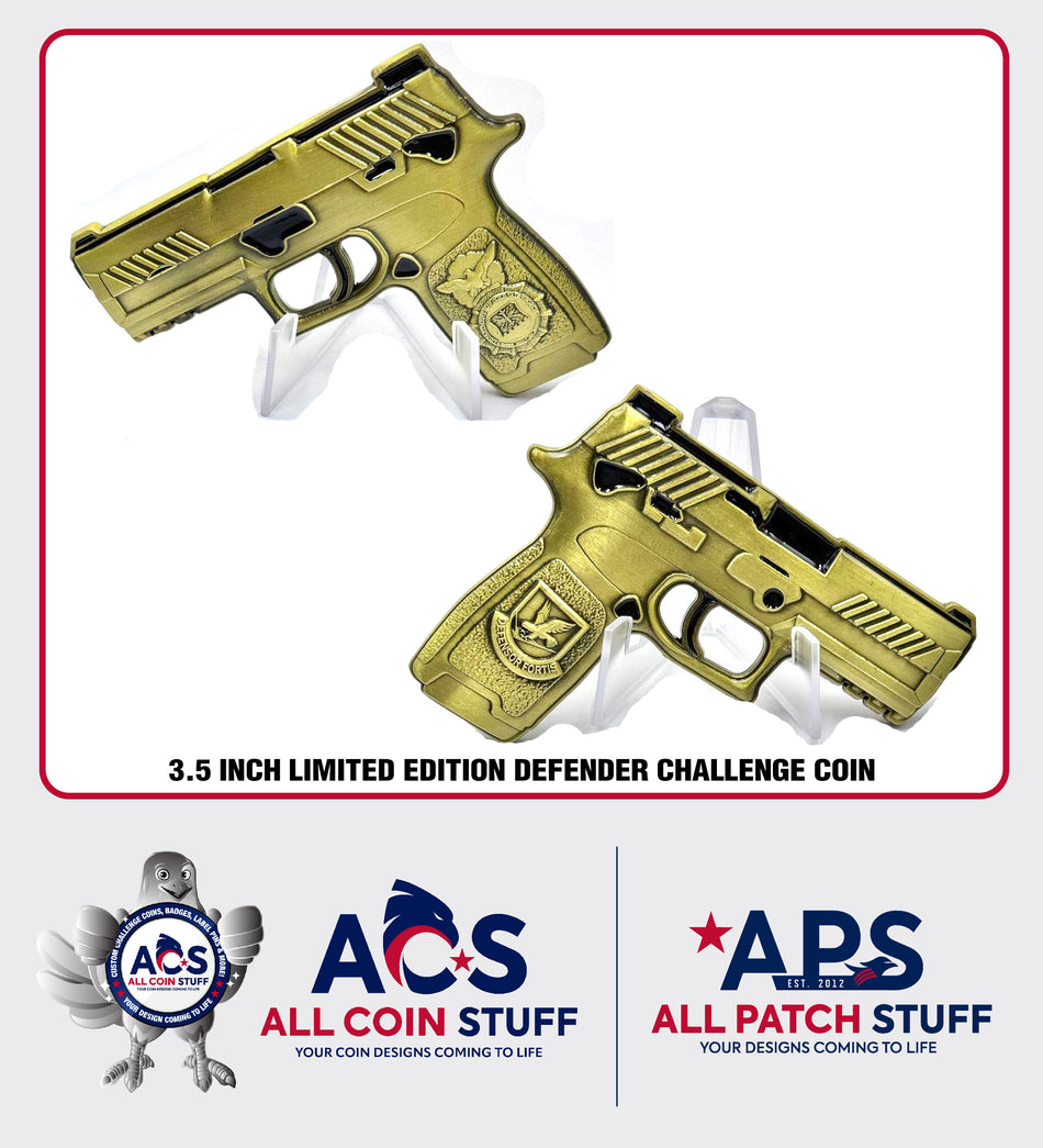 Custom Security Forces M18 Defender Challenge Coin