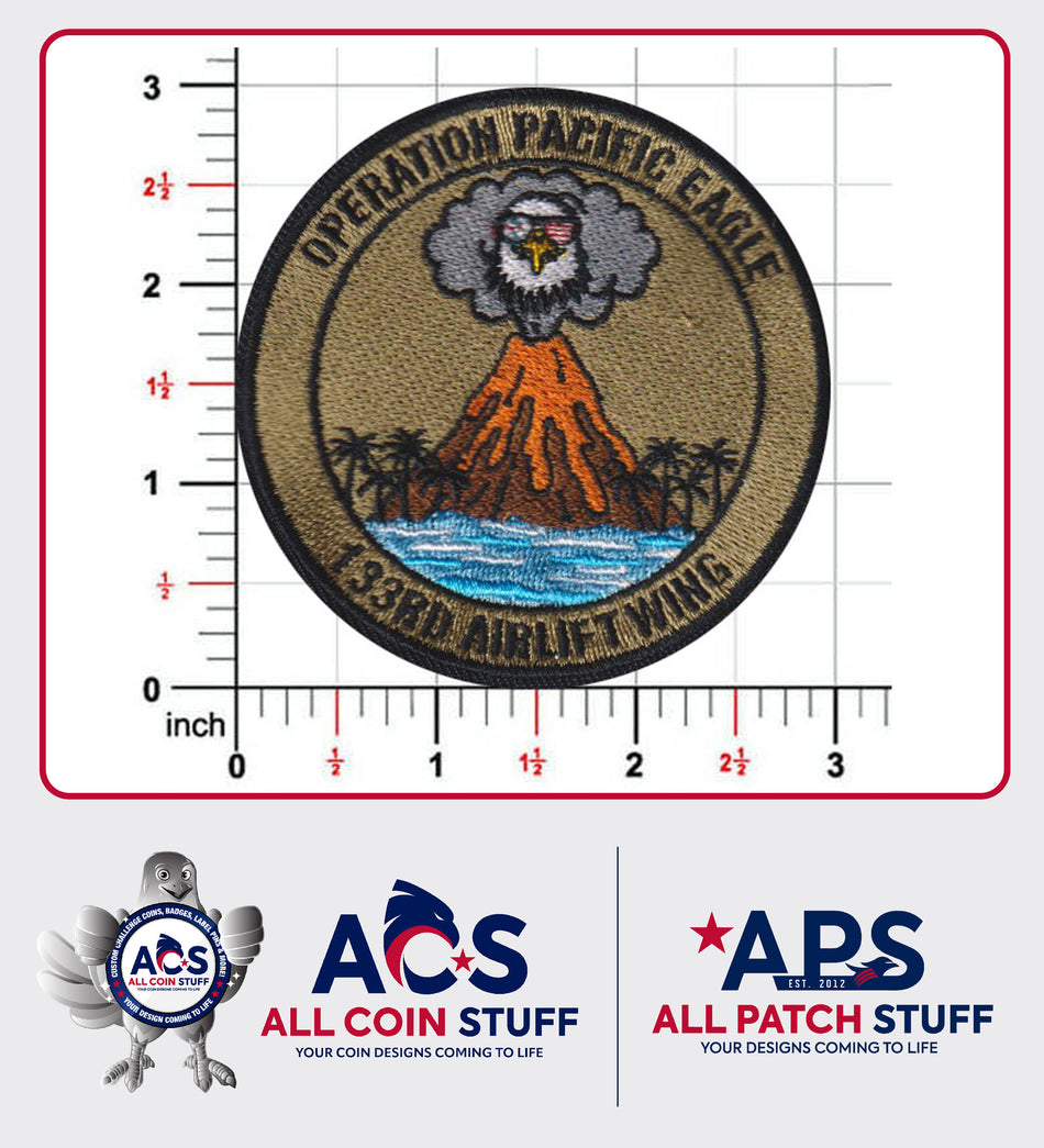 Operational Pacific Eagle Custom Embroidered Patch