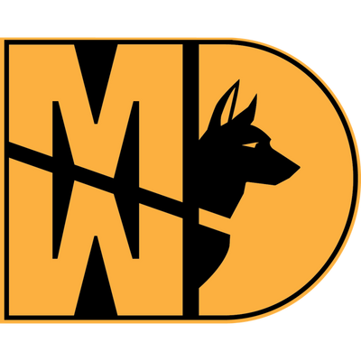 31 Kilo Army MP K9 MWD Sticker - Gold Letters