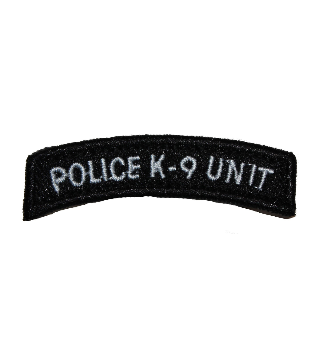 Police K-9 / K9 Unit Tab Black Patch - 2 Pack