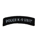 Police K-9 / K9 Unit Tab Black Patch - 2 Pack