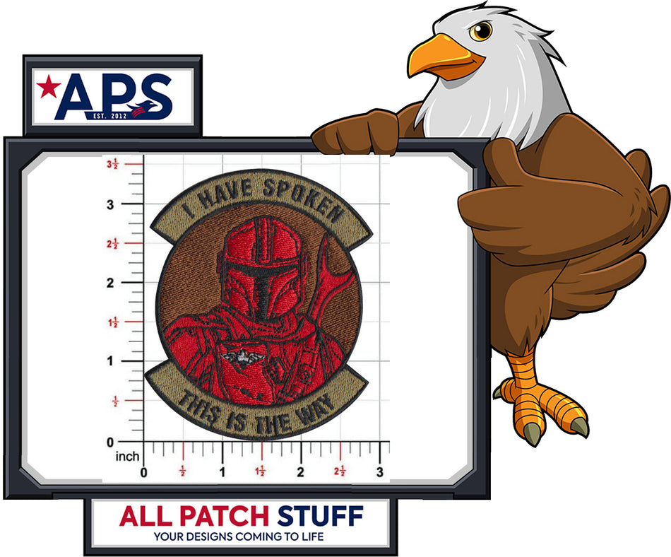 Red Mando Custom Embroidered Patch
