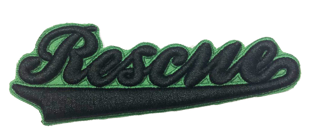 Rescue Word Black Patch - alternate view
