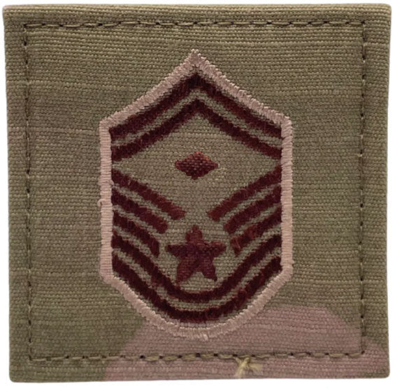 Air Force 3 Color OCP Rank with hook - SMSgt First Sergeant (E8/Diamond) - 2 pack