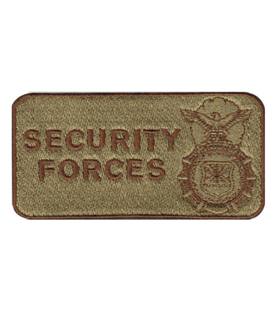 Security Forces Rectangle Gear Identifier w/Spice Brown Thread