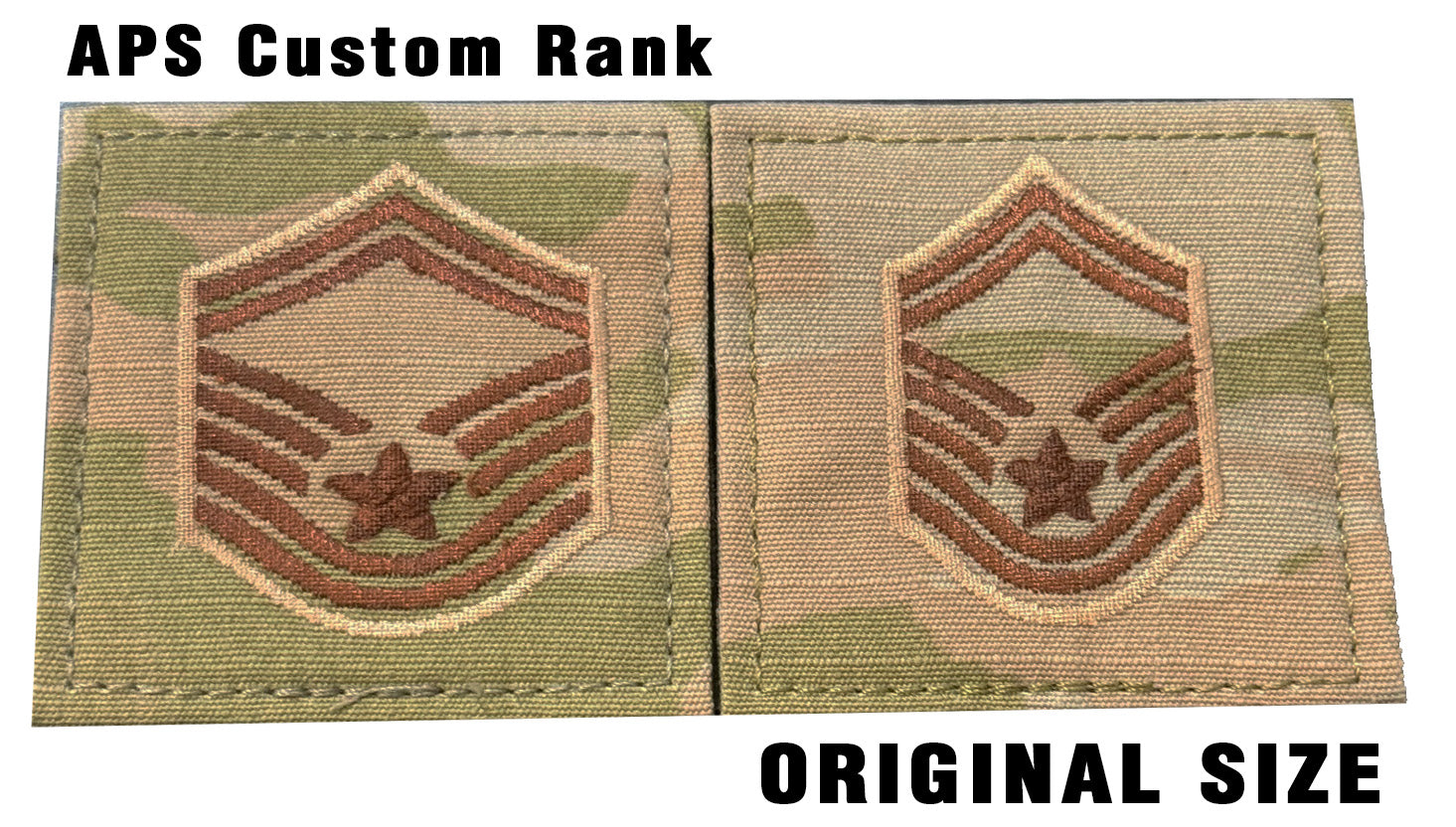 Custom Air Force 3 Color OCP ENLARGED Rank - Senior Master Sergeant (SMSgt/E8) - alternate view