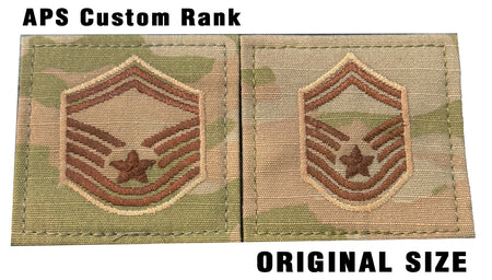 Custom Air Force 3 Color OCP ENLARGED Rank - Senior Master Sergeant (SMSgt/E8) - alternate view