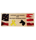Support Our Troops and MWDs Sticker
