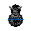 USAF Security Force Badge - Thin Blue Line Sticker - Black