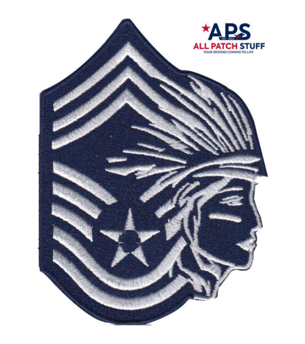 USAF Chief Master Sgt (CMSgt) - Female Blues Patch