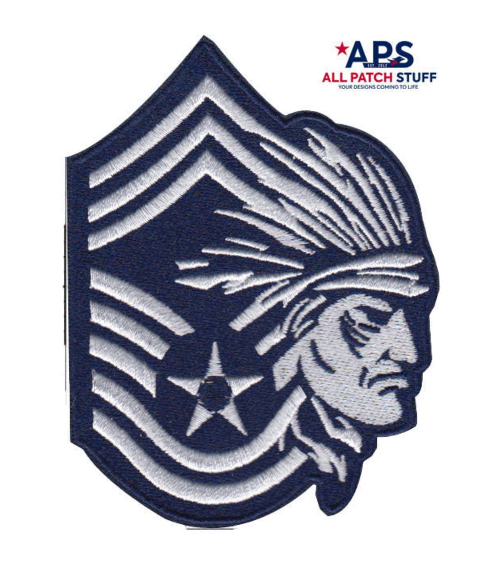 USAF Chief Master Sgt (CMSgt) - Male Blues Patch